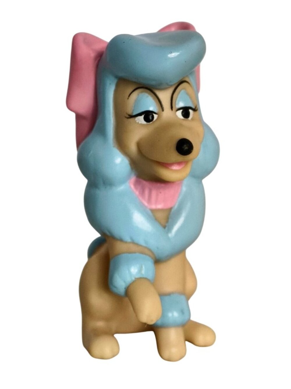1988 Disney Georgette Oliver & Company Poodle Finger Puppet Figure Rubber
